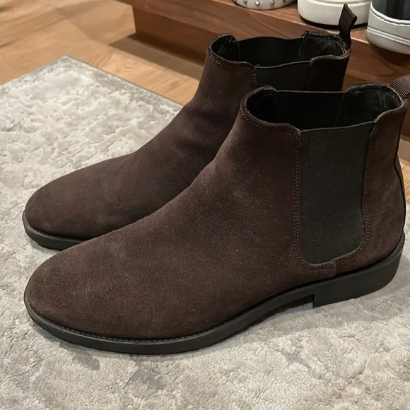 Zara brown chelsea clearance boots